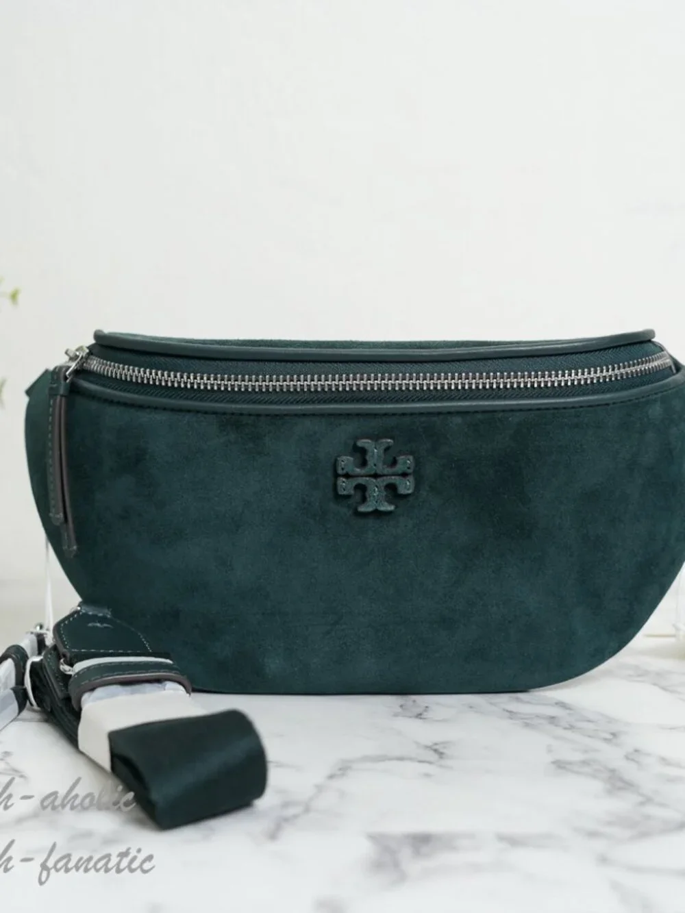Tory Burch Thea Suede Belt Bag in Warm Teal NWT